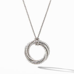 David Yurman 18" Crossover Pendant Necklace with Diamonds