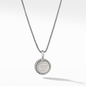 David Yurman Initial "C" Charm Necklace with Diamonds