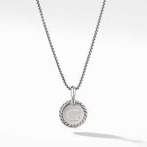 Initial "C" Charm Necklace with Diamonds