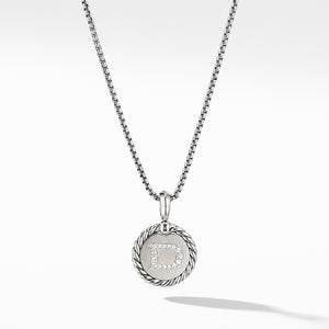 Initial "D" Charm Necklace with Diamonds