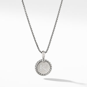 David Yurman K Initial Charm Necklace with Diamonds