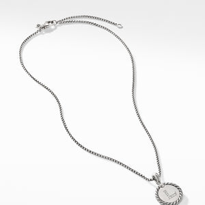 Initial "L" Charm Necklace with Diamonds