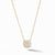 Load image into Gallery viewer, Cushion Stud Pendant Necklace in 18K Yellow Gold with Pavé Diamonds