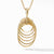 Load image into Gallery viewer, Back of DY Origami Pendant Necklace in 18K Yellow Gold with Diamonds