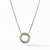 David Yurman Crossover Mini Pendant Necklace in Sterling Silver and 18K Yellow Gold
