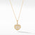 Load image into Gallery viewer, Initial &quot;D&quot; Heart Charm Necklace in 18K Yellow Gold with Pavé Diamonds