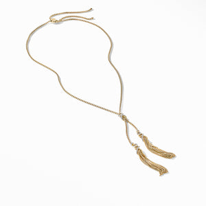 David Yurman 18K Gold Helena Tassel Necklace with Diamonds