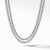 Thoroughbred® Double Row Cushion Link Necklace in Sterling Silver, 17.5&quot; Length