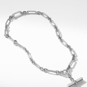 David Yurman Sterling Silver Lexington Diamond Chain Link Necklace