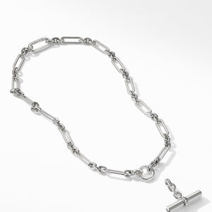 David Yurman Lexington Diamond Chain Link 18" Necklace in Silver
