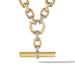 David Yurman Lexington Chain Necklace in 18K Yellow Gold with Diamonds