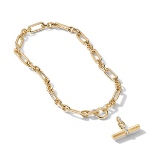 David Yurman Lexington Chain Necklace in 18K Yellow Gold with Diamonds with Removable Pendant