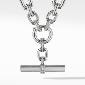David Yurman Lexington Chain Necklace in Silver with Diamonds