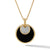 David Yurman DY Elements Large Pendant Necklace in 18K Yellow Gold with Black Onyx and Pavé Diamonds, Reversible