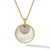 David Yurman DY Elements Large Pendant Necklace in 18K Yellow Gold with Mother of Pearl and Pavé Diamonds