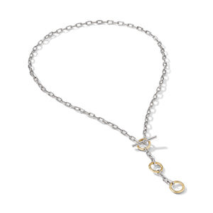 DY Madison® Three Ring Chain Necklace with 18K Yellow Gold
