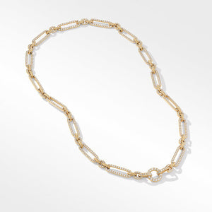 Lexington Chain Necklace in 18K Yellow Gold with Full Pavé Diamonds