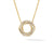 Petite Pavé Crossover Pendant Necklace in 18K Yellow Gold with Diamonds