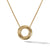Petite Pavé Crossover Pendant Necklace in 18K Yellow Gold with Diamonds