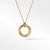 Back of David Yurman Pavé Crossover Pendant Necklace in 18K Yellow Gold with Diamonds