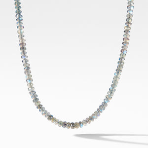 Spiritual Bead Necklace with Labradorite, 22" Length