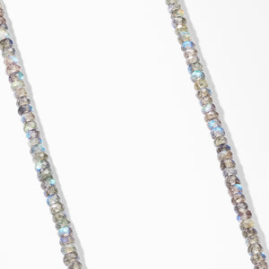 Spiritual Bead Necklace with Labradorite, 22" Length