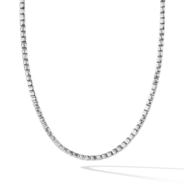 Spiritual Beads Cushion Necklace in Sterling Silver, 24