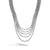 John Hardy Classic Chain Sterling Silver Woven Multi-row Necklace, 16&quot;