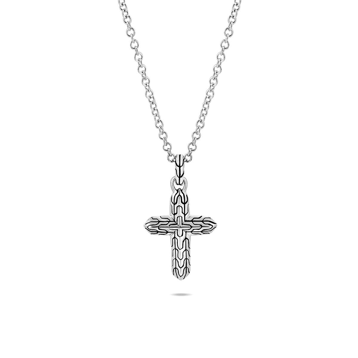 John Hardy Classic Chain Sterling Silver Cross Pendant Necklace