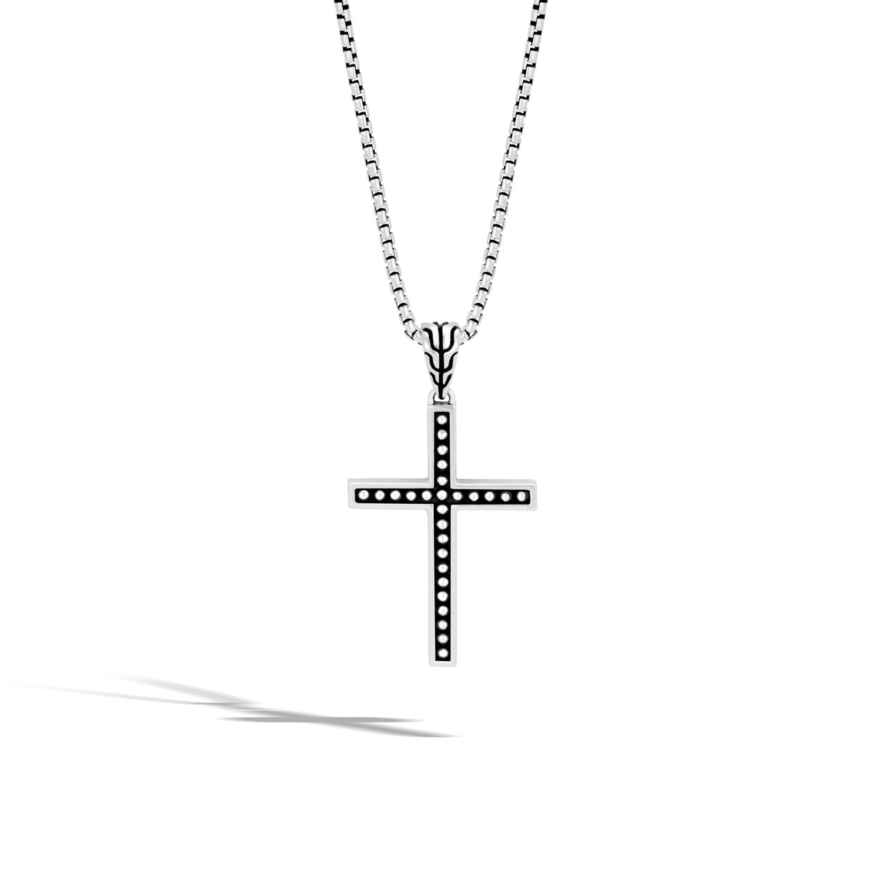 John Hardy Classic Chain Jawan Silver Cross Pendant | Fink's