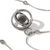 John Hardy Moon Door Sterling Silver Pendant Necklace with Black Sapphire