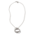 Load image into Gallery viewer, John Hardy Bamboo Silver Lava Medium Interlinking Pendant with Black Sapphire