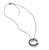 Load image into Gallery viewer, John Hardy Bamboo Silver Lava Medium Interlinking Pendant with Black Sapphire