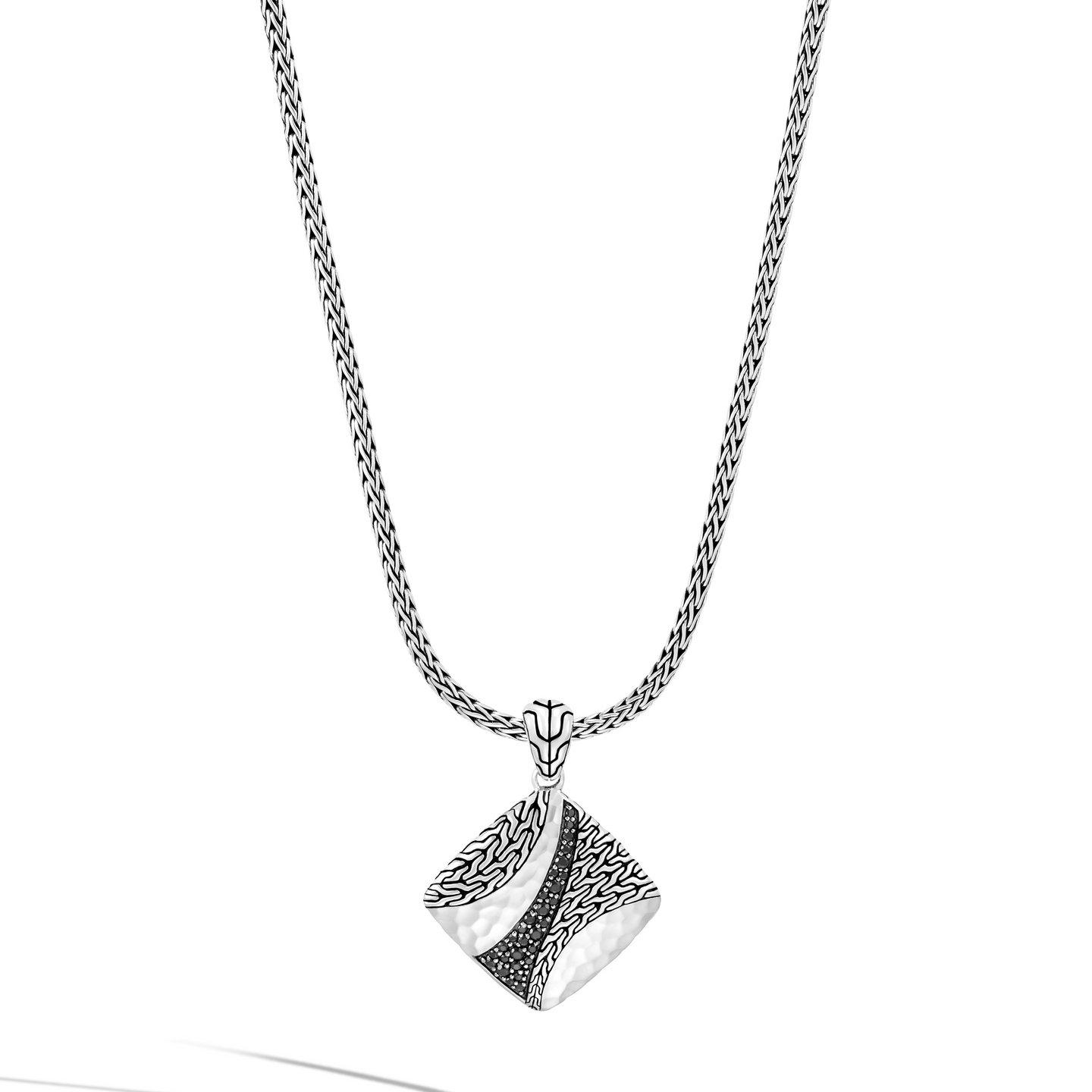 John Hardy Classic Chain Hammered Square Pendant Necklace, 18-20