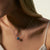 John Hardy Classic Chain Sterling Silver and Sapphire Pendant on Model