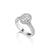 The Studio Collection Oval Center Diamond and Halo Engagement Ring in Platinum