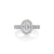 Fink&#39;s Exclusive Platinum Oval Center Stone Diamond Halo Engagement Ring