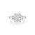 Fink&#39;s Exclusive Platinum Radiant Cut Diamond Engagement Ring with Trapezoid Side Diamonds