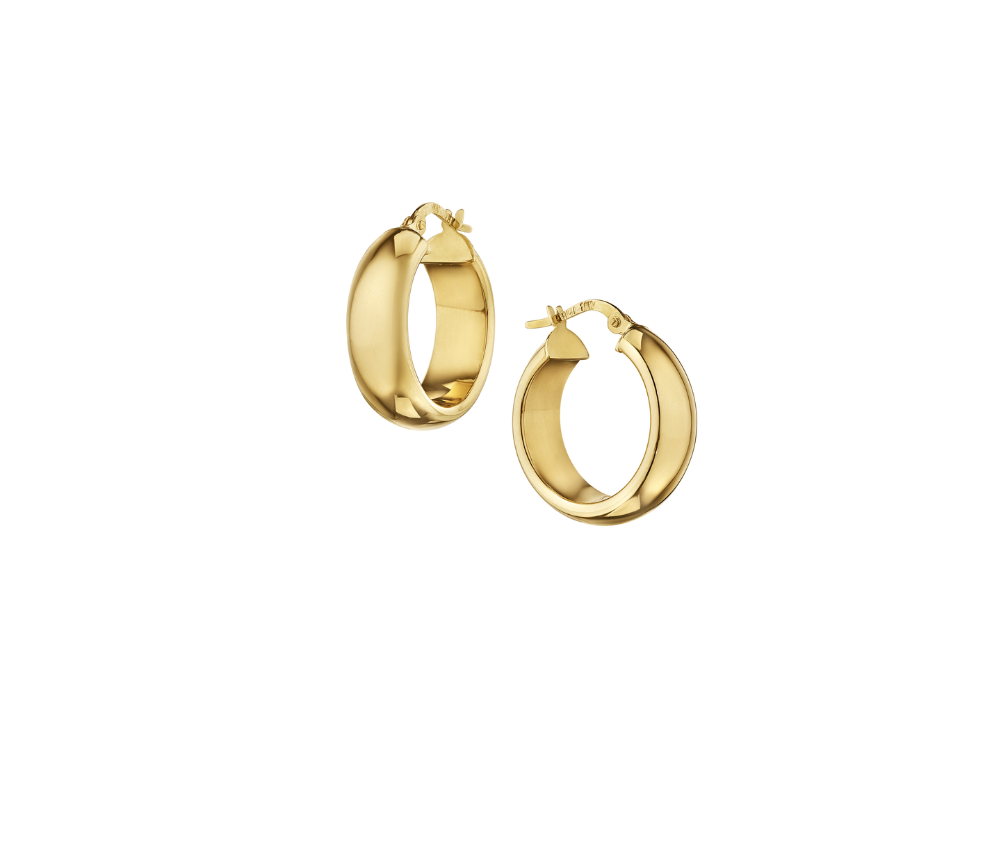 Sabel Yellow Gold Shiny Small Timeless Hoop Earrings