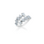 Sabel 14K White Gold Emerald, Oval &amp; Princess Cut Diamond Fashion Ring