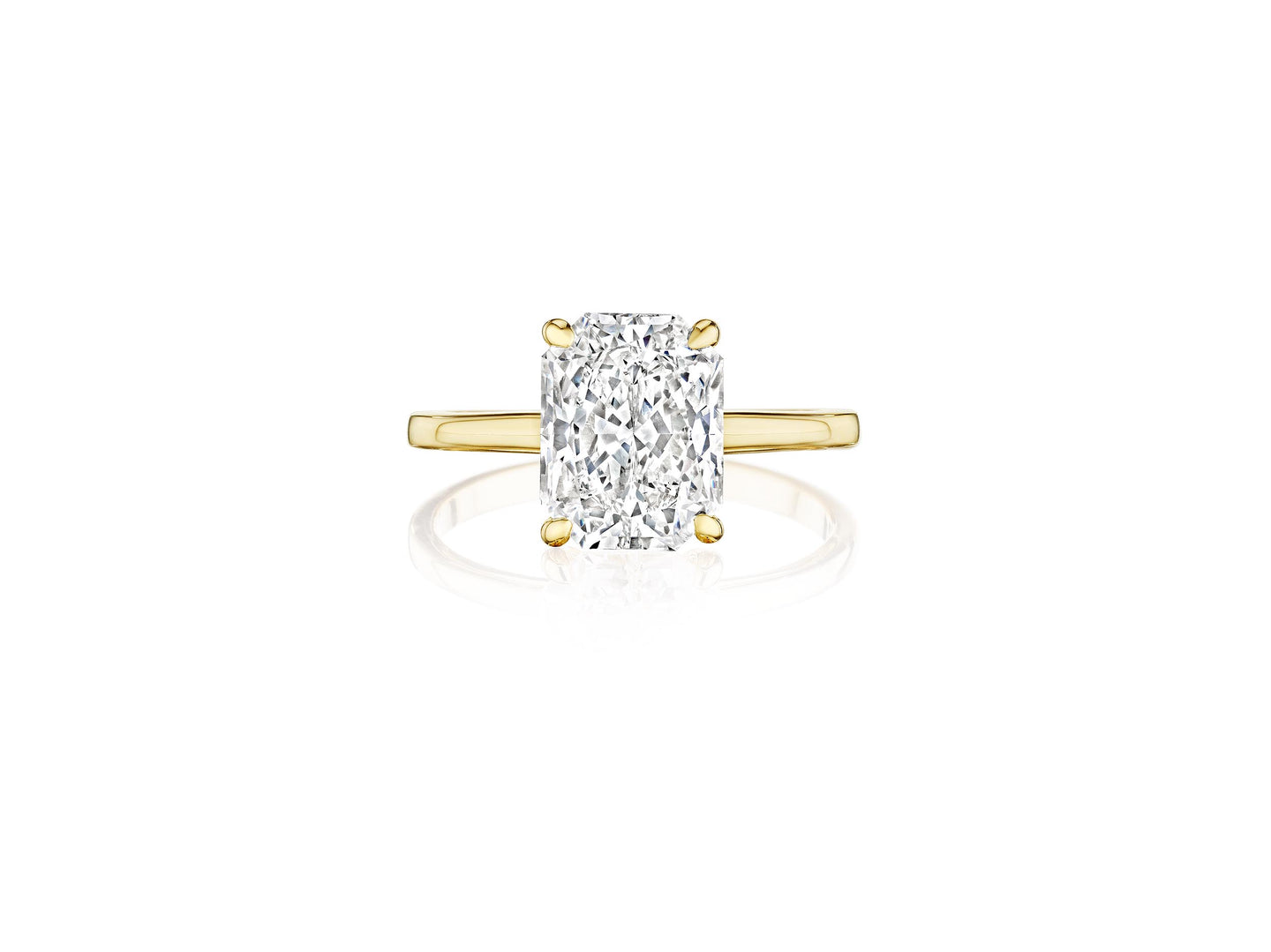 Fink's Exclusive Solitaire Radiant Diamond 14k Yellow Gold Engagement Ring