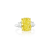 Fink&#39;s Exclusive Platinum Cushion Fancy Yellow Diamond Engagement Ring