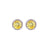 Sabel Collection Birthstone and Diamond Halo Earrings