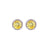 Load image into Gallery viewer, Sabel Collection Birthstone and Diamond Halo Earrings