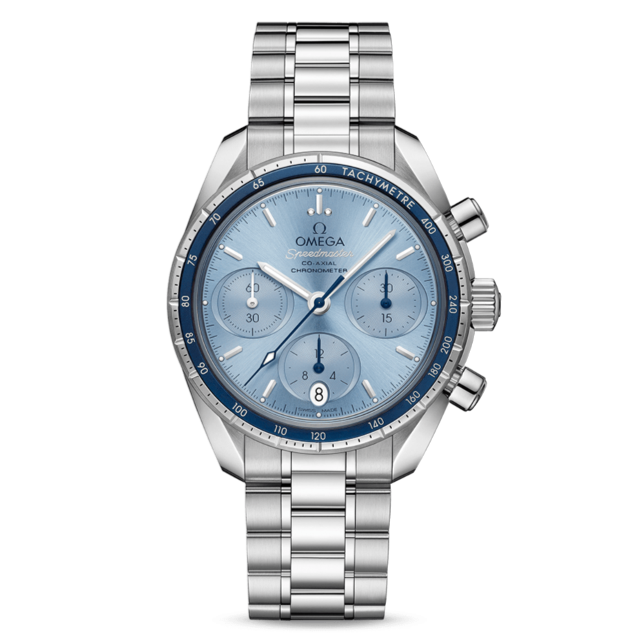 Omega Speedmaster 38 Co-Axial Chronometer Chronograph 38mm with Blue Dial