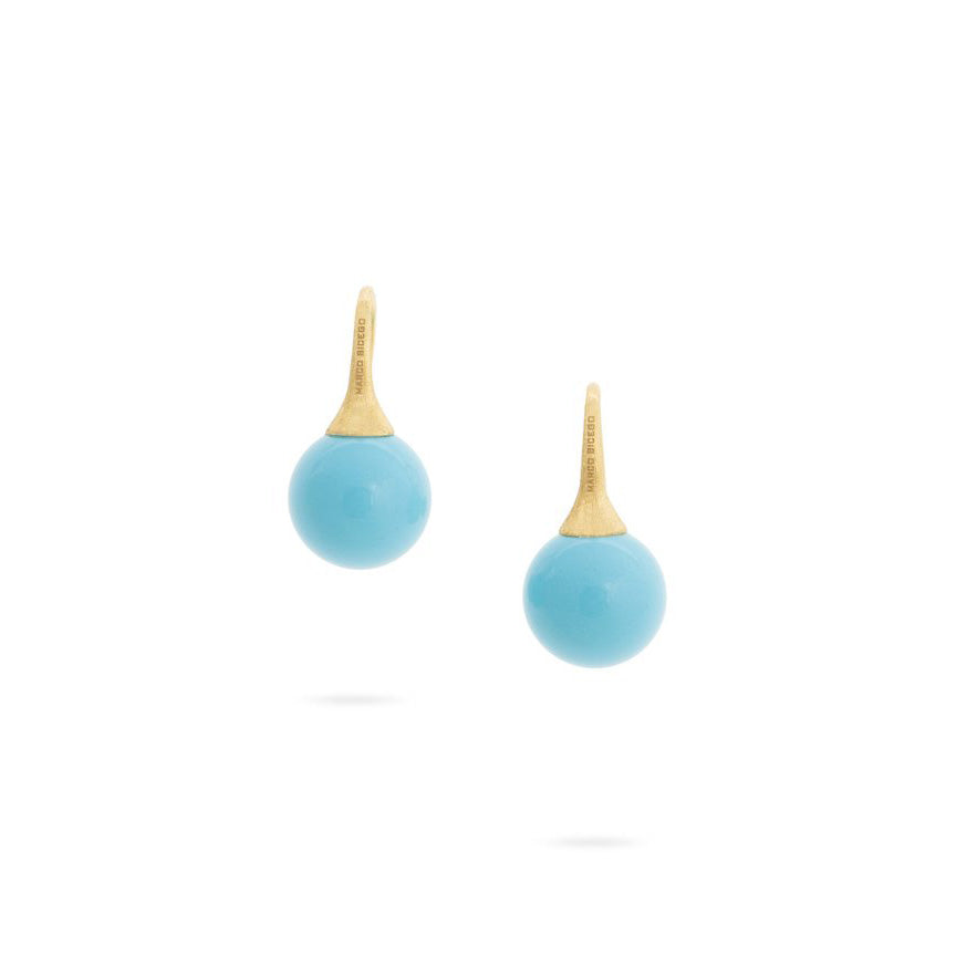 Marco Bicego Africa 18K Yellow Gold Turquoise Drop Earrings