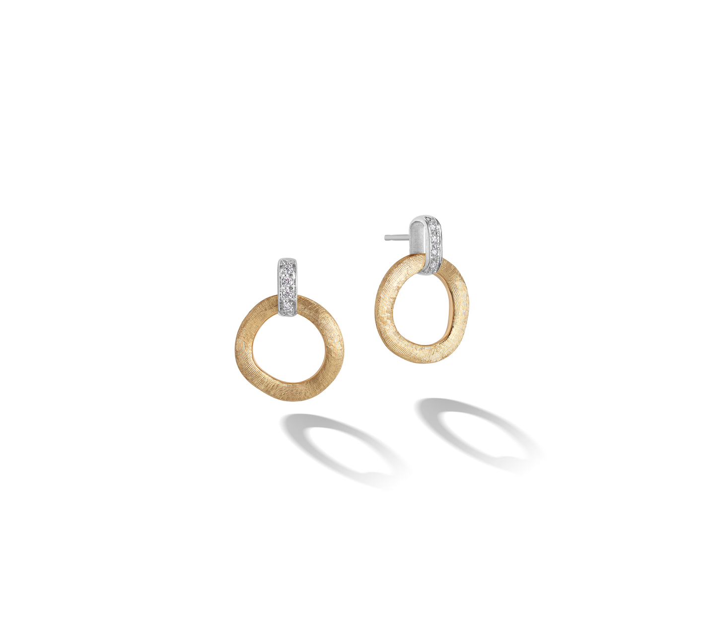 Marco Bicego 18K Yellow Gold Jaipur Circle Diamond Earrings