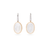 Marco Bicego Siviglia Yellow Gold Mother of Pearl Hook Earrings with Diamond Accent