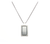 Back of William Henry Damascus Steel Dog Tag Pendant Necklace in Sterling Silver