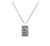 William Henry Damascus Steel Dog Tag Pendant in Sterling Silver